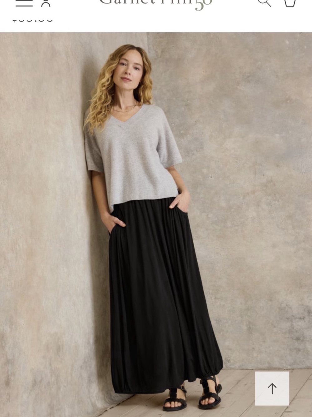 Garnet Hill Favorite Maxi Skirt in Black Size Medium